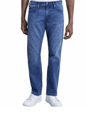 Chaps Jeans Slim Straight Men's Denim Pants 32x32 Blue Adult w Pockets NWT